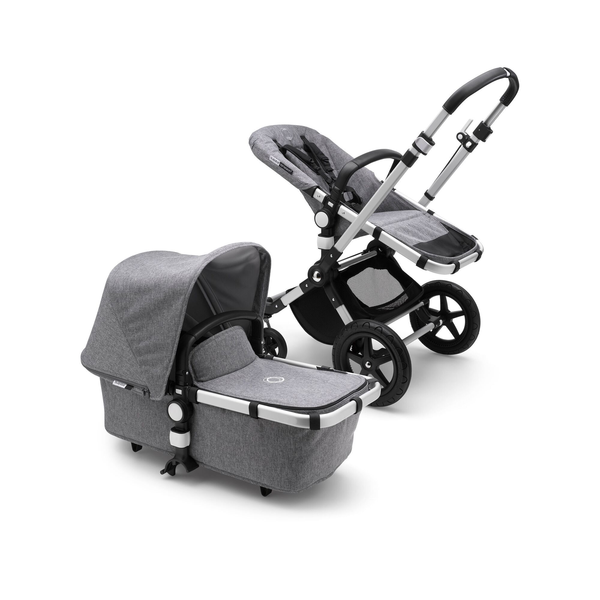 Bugaboo Cameleon 3 Plus seat and carrycot pushchair Grey Melange