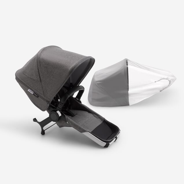Bugaboo Donkey 3 duo extension complete | ALU/GREY MELANGE-GREY ME - Main Image Slide 1 of 2