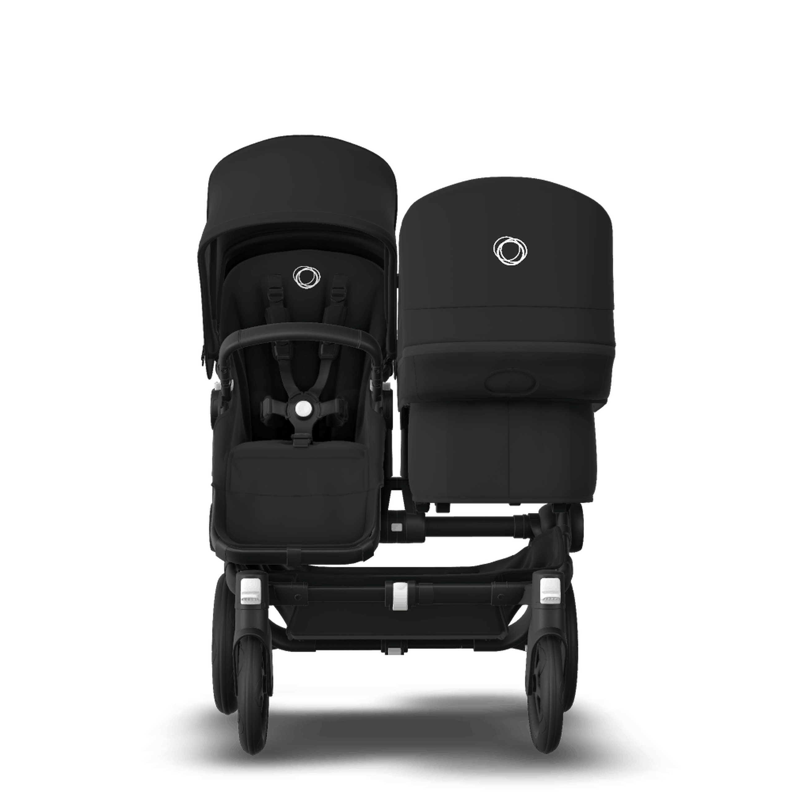 Bugaboo Donkey 3 Duo Black sun canopy, black seat, black chassis - Thumbnail Slide 2 of 6