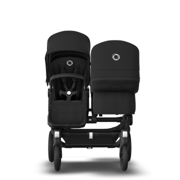 Bugaboo Donkey 3 Duo Black sun canopy, black seat, black chassis