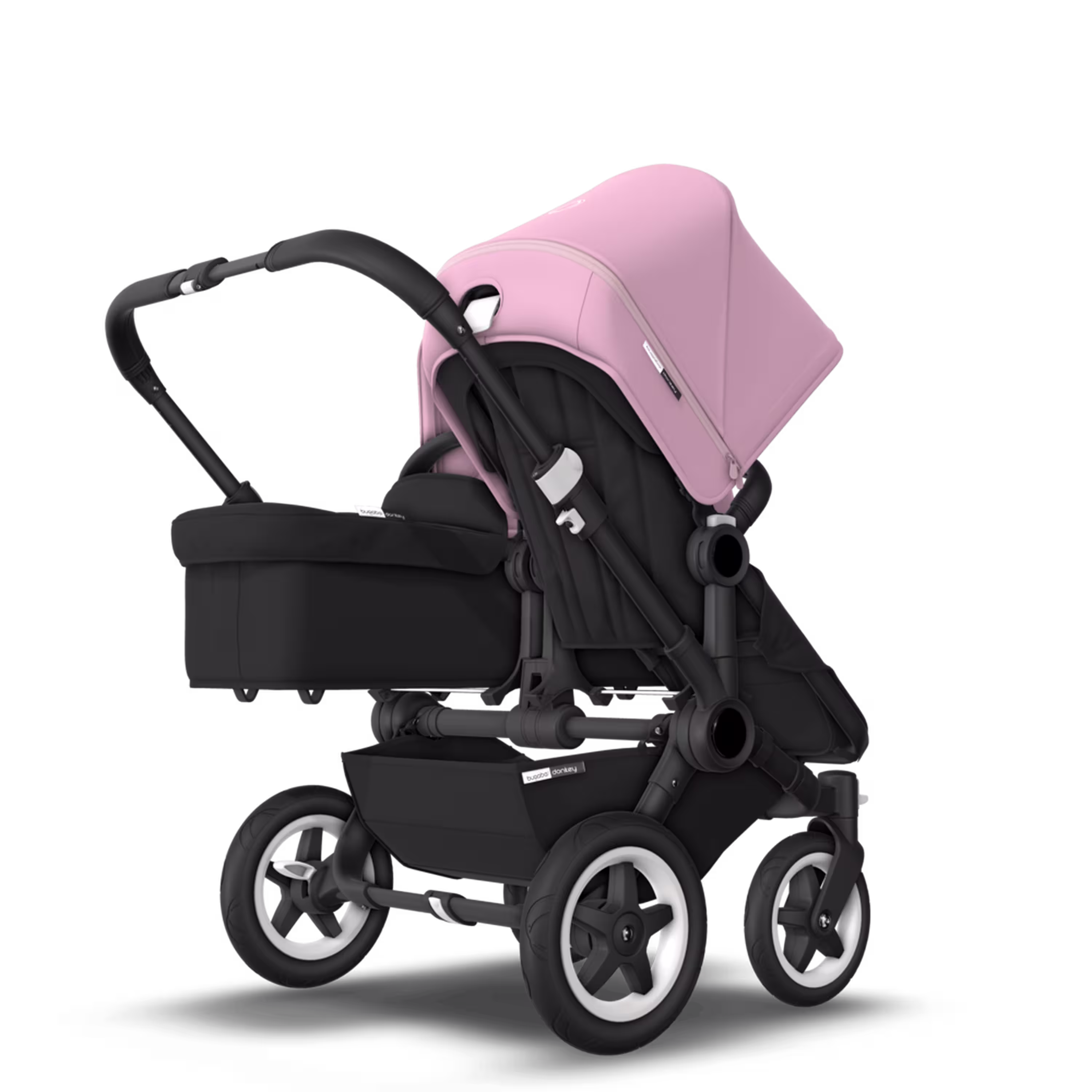 US - D2D stroller bundle black, black, soft pink - Main Modal Image Slide 3 of 3