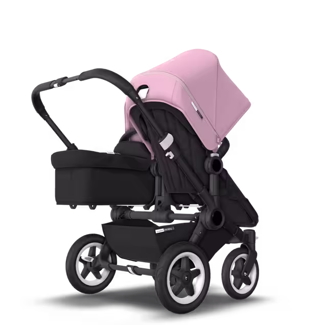 US - D2D stroller bundle black, black, soft pink - Main Image Slide 3 of 3