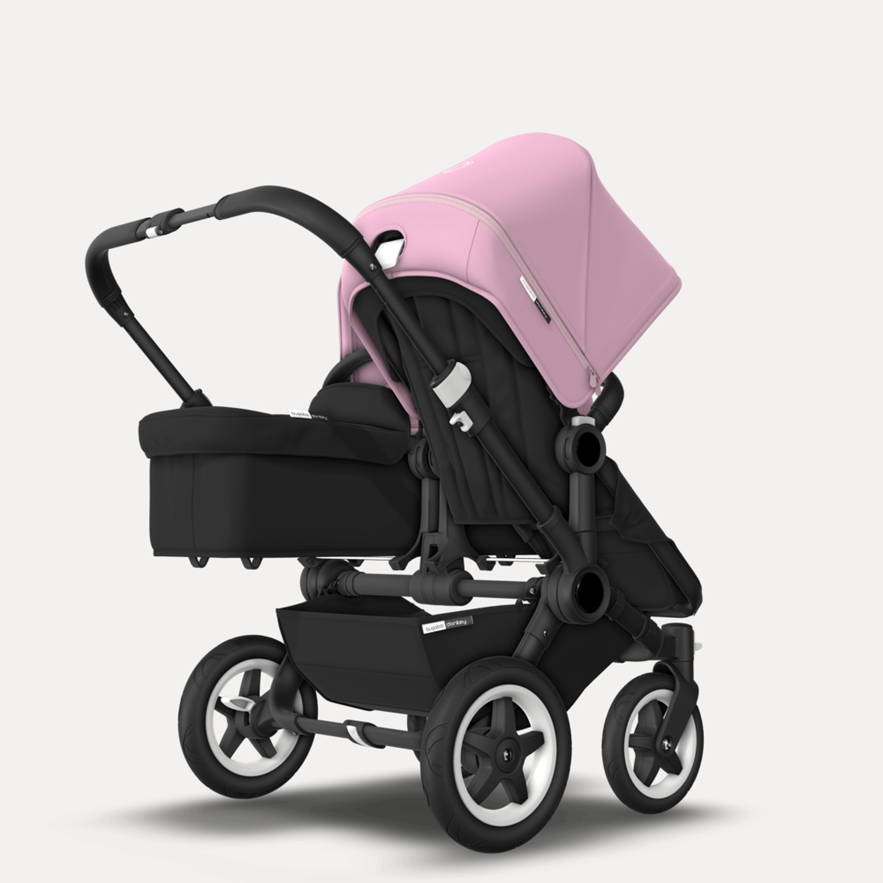 US - D2D stroller bundle black, black, soft pink - Main Modal Image Slide 3 of 3