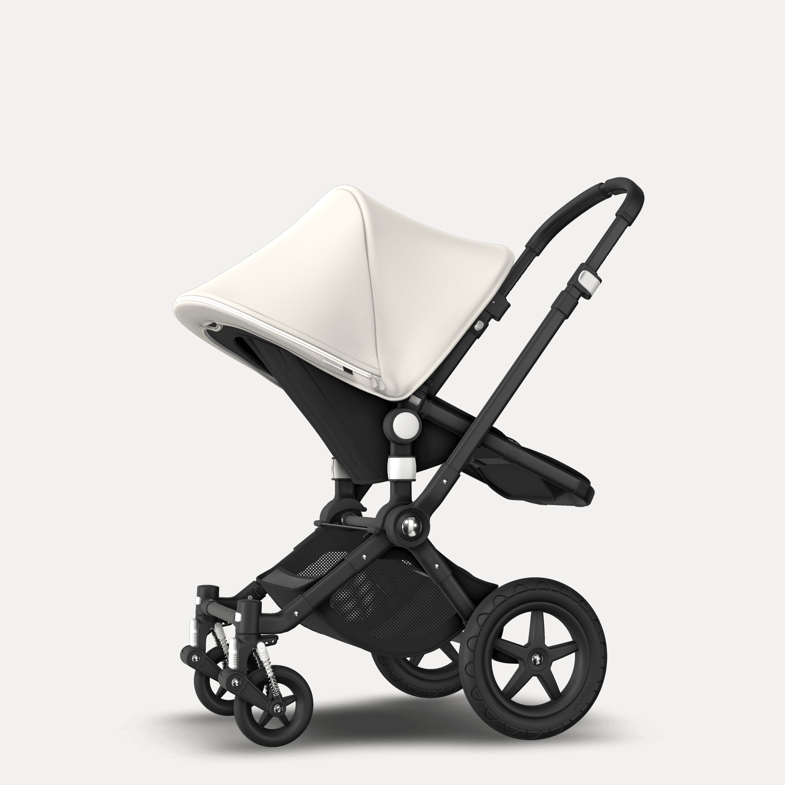 Bugaboo Cameleon 3 Plus seat and bassinet stroller fresh white sun canopy, black fabrics, black base - Main Modal Image Slide 6 of 9