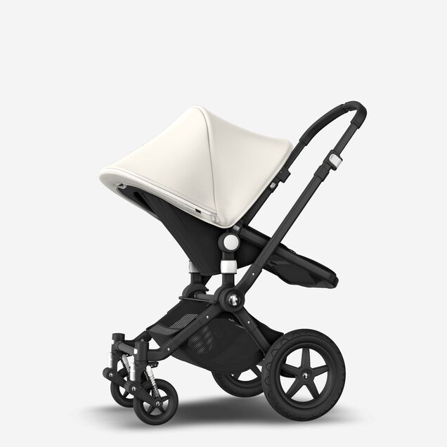 Bugaboo Cameleon 3 Plus seat and bassinet stroller fresh white sun canopy, black fabrics, black base - Main Image Slide 6 of 9