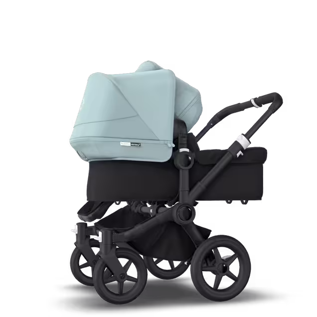 Bugaboo Donkey 3 Duo seat and bassinet stroller vapor blue sun canopy, black fabrics, black base - Main Image Slide 2 of 5