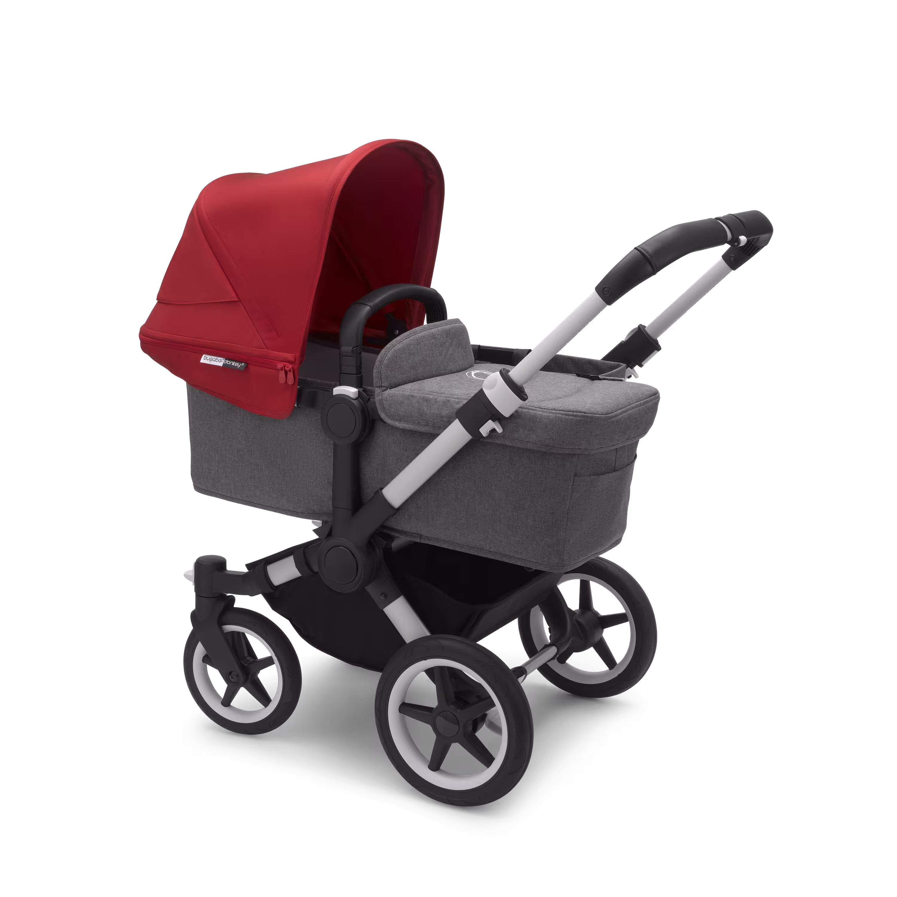 Bugaboo Donkey3 mono complete ASIA ALU/GREY MELANGE-RED - Main Modal Image Slide 3 of 4