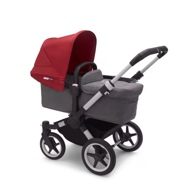 Bugaboo Donkey3 mono complete ASIA ALU/GREY MELANGE-RED - Main Image Slide 3 of 4