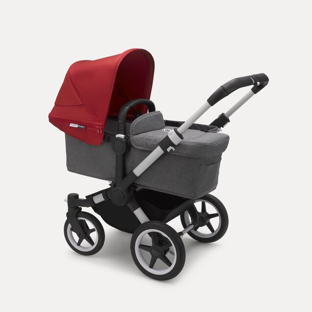 Bugaboo Donkey3 mono complete ASIA ALU/GREY MELANGE-RED - Main Image Slide 3 of 4