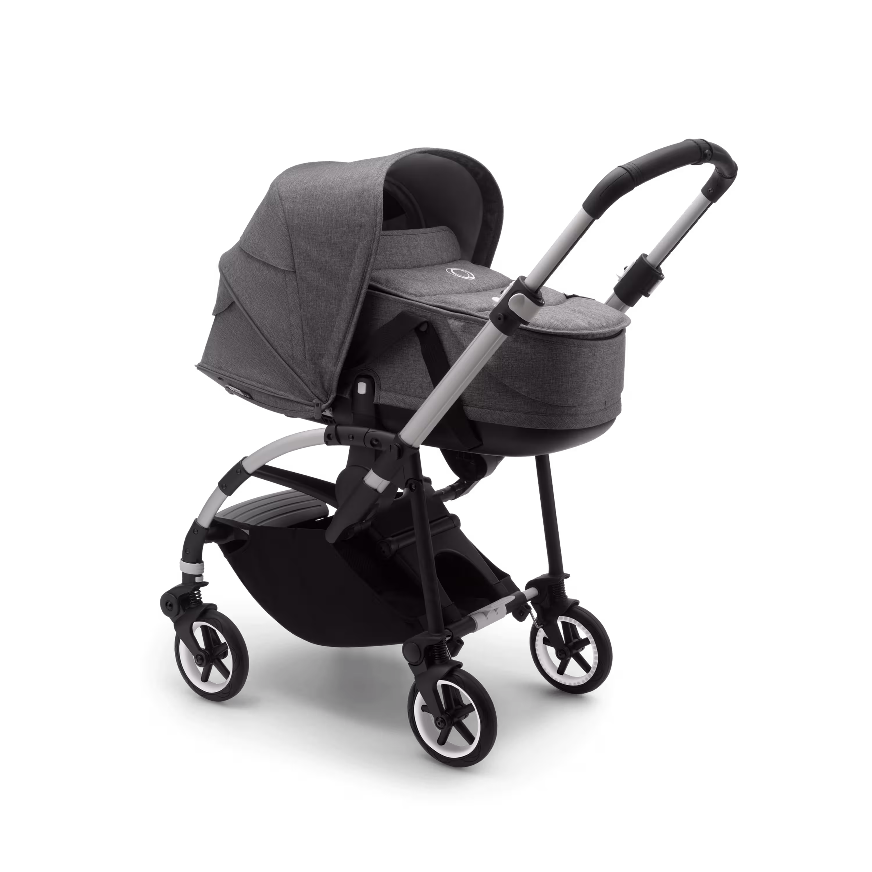 PP Bugaboo Bee 6 2-in-1 stroller grey melange sun canopy, grey melange fabrics, aluminium base - Main Modal Image Slide 1 of 4