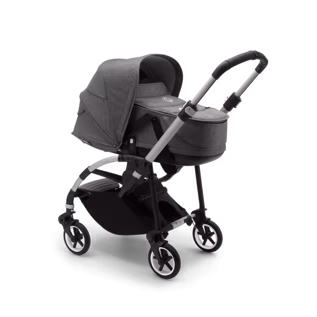 PP Bugaboo Bee 6 2-in-1 stroller grey melange sun canopy, grey melange fabrics, aluminium base - Main Image Slide 1 of 4
