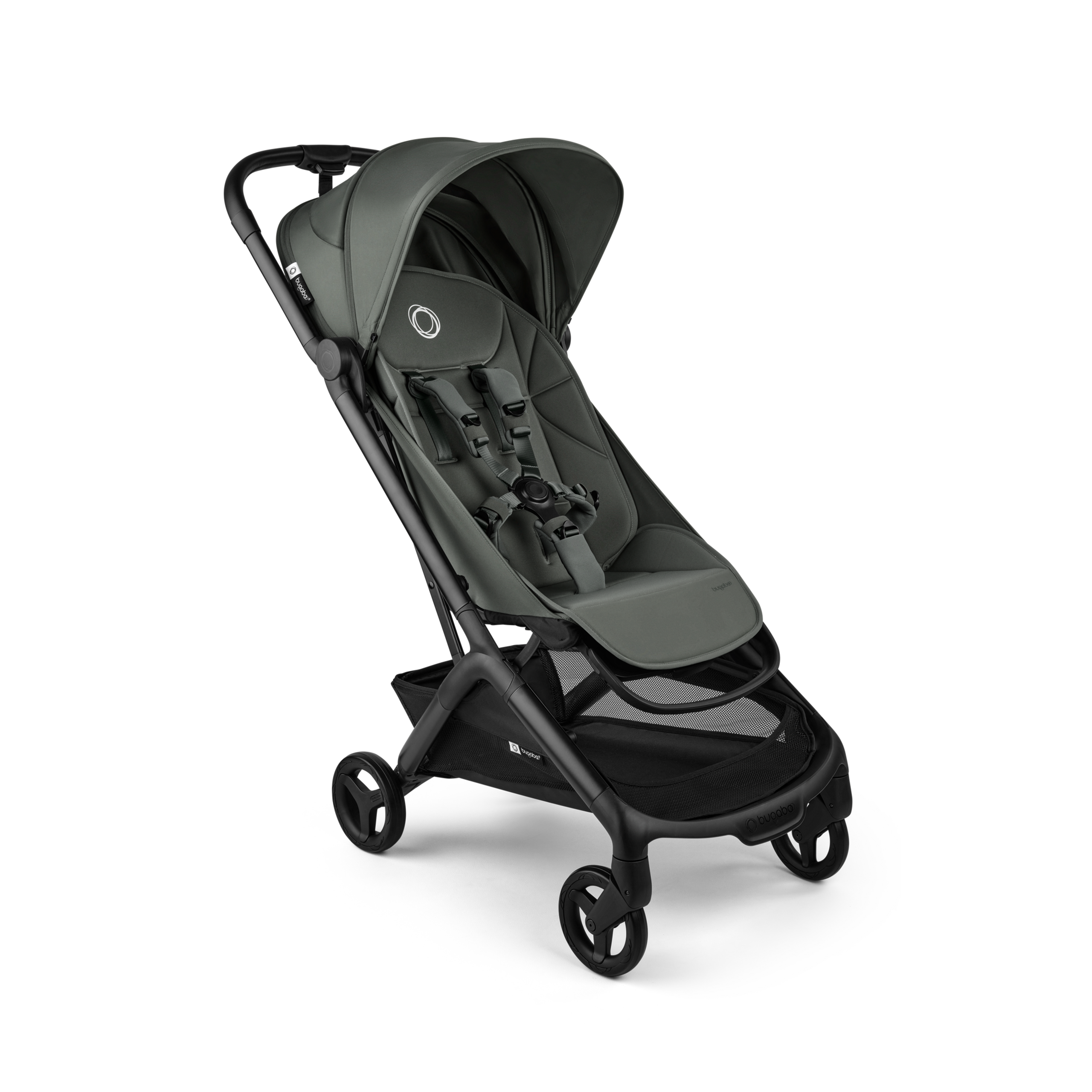 Bugaboo Butterfly 2 travel stroller black base, forest green fabrics, forest green sun canopy - Thumbnail Slide 1 of 9