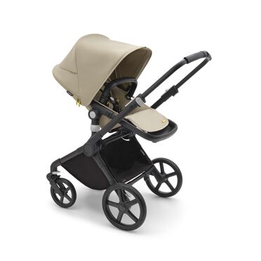 Bugaboo Fox Cub 2-in-1 stroller black base, desert beige fabrics, desert beige sun canopy - view 2