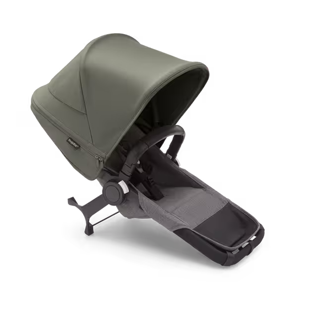 Bugaboo Donkey 5 Duo extension set complete GREY MÉLANGE-FOREST GREEN - Main Image Slide 1 of 1