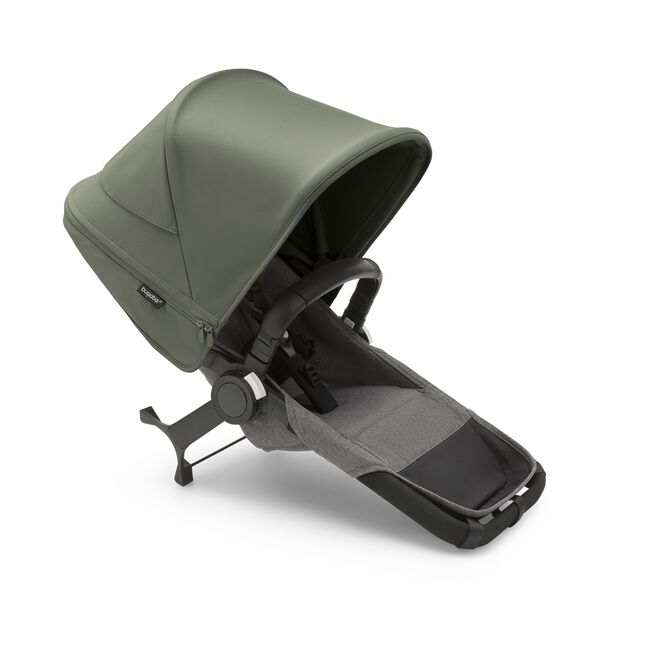 Bugaboo Donkey 5 Duo extension set complete GREY MÉLANGE-FOREST GREEN