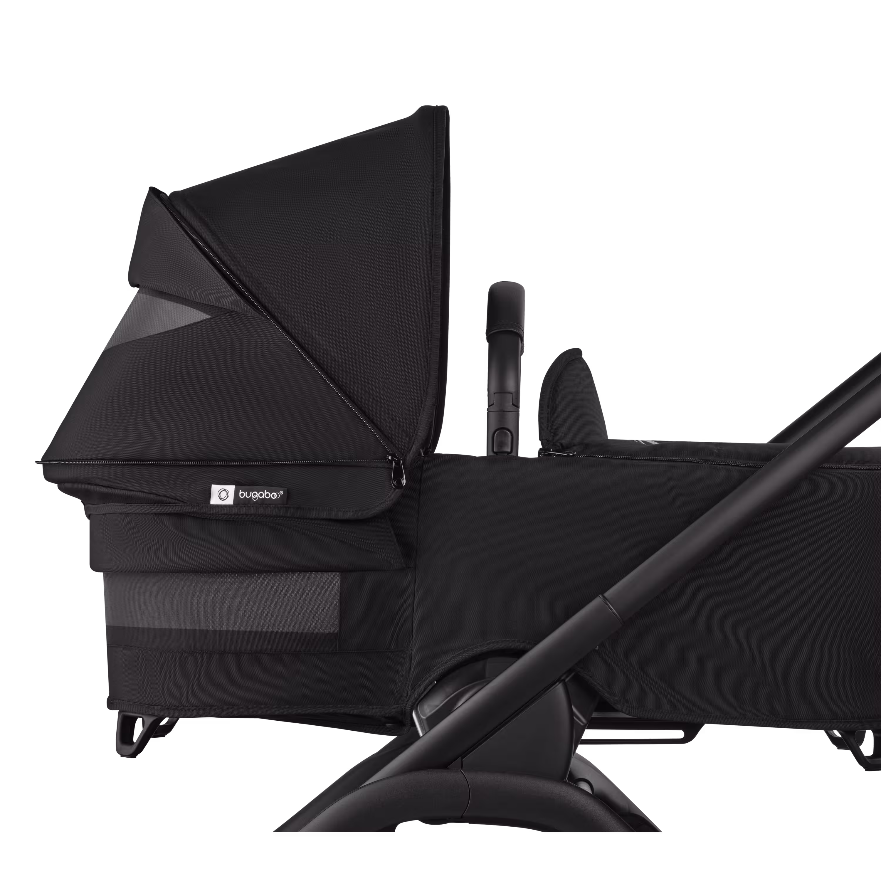 Bugaboo Dragonfly Plus 2-in-1 stroller black base, grey melange fabrics, misty white sun canopy - Main Modal Image Slide 8 of 11
