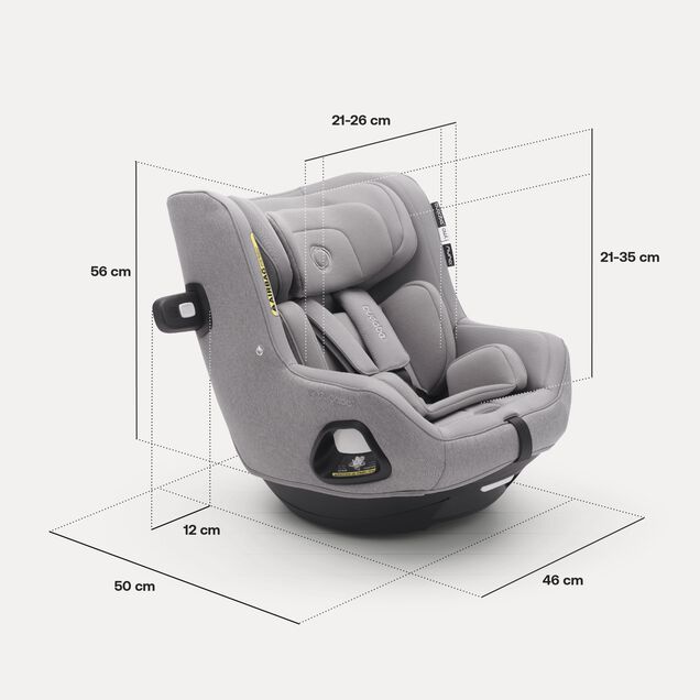 Bugaboo Owl by Nuna with measurements: Length: 50 cm, width: 46 cm, height: 56 cm, inner seat width: 21-26 cm, inner seat height: 21-35 cm, protection pod: 12 cm. - Main Image Slide 3 of 8