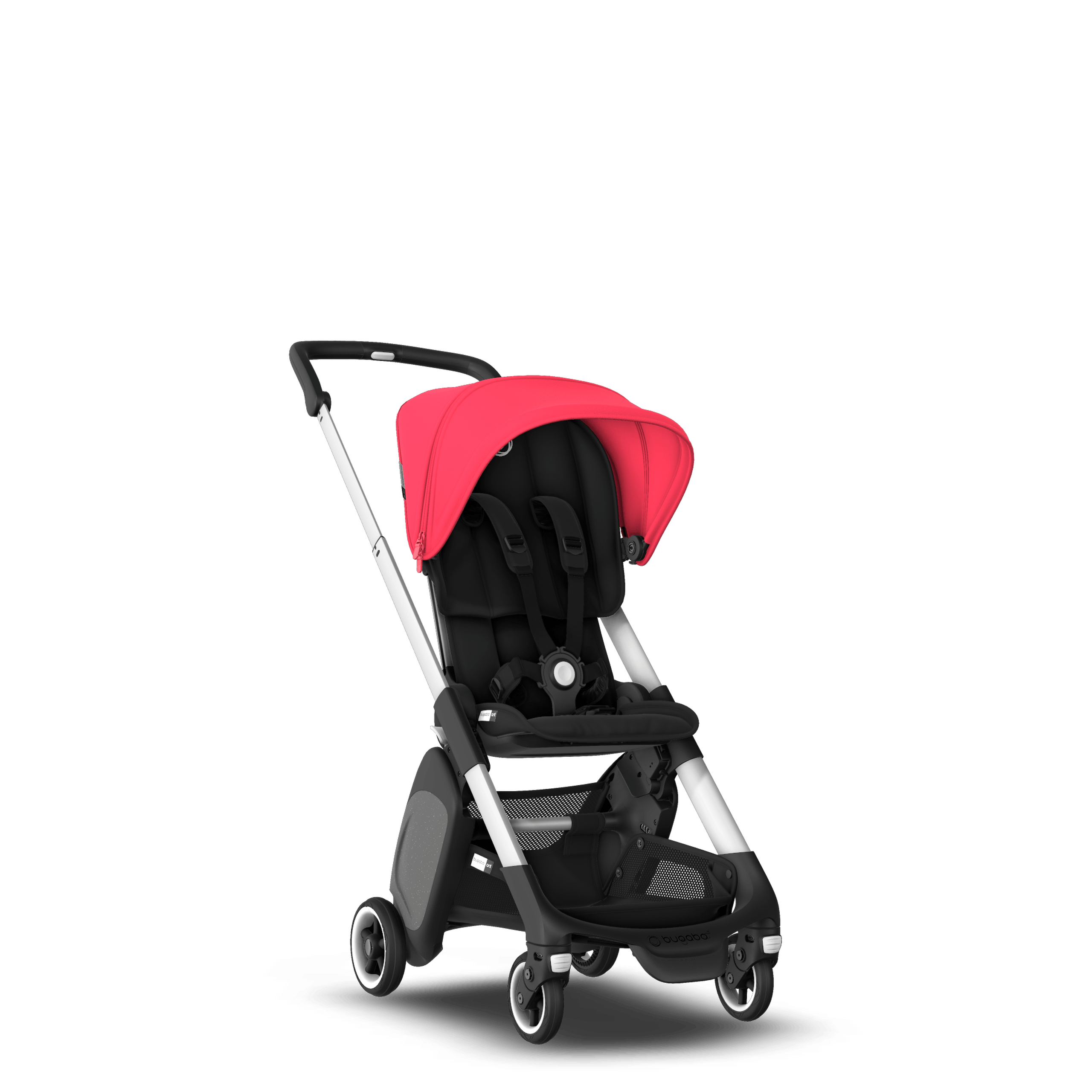 Bugaboo Ant Sit and stand travel stroller neon red sun canopy