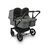 Bugaboo Donkey 5 twin stroller black base, forest green fabrics, forest green sun canopy - Thumbnail Slide 1 of 12
