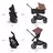 Bugaboo X Artipoppe Kangaroo Limited Edition 2-in-1 stroller black base, heritage black fabrics, bugaboo x artipoppe sun canopy - Thumbnail Slide 10 of 12