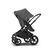 Bugaboo Fox 2 seat and bassinet stroller grey melange sun canopy, grey melange fabrics, black chassis - Thumbnail Slide 6 van 10