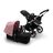 Bugaboo Donkey 3 Mono seat and bassinet stroller soft pink sun canopy, black fabrics, aluminium base - Thumbnail Slide 9 of 10