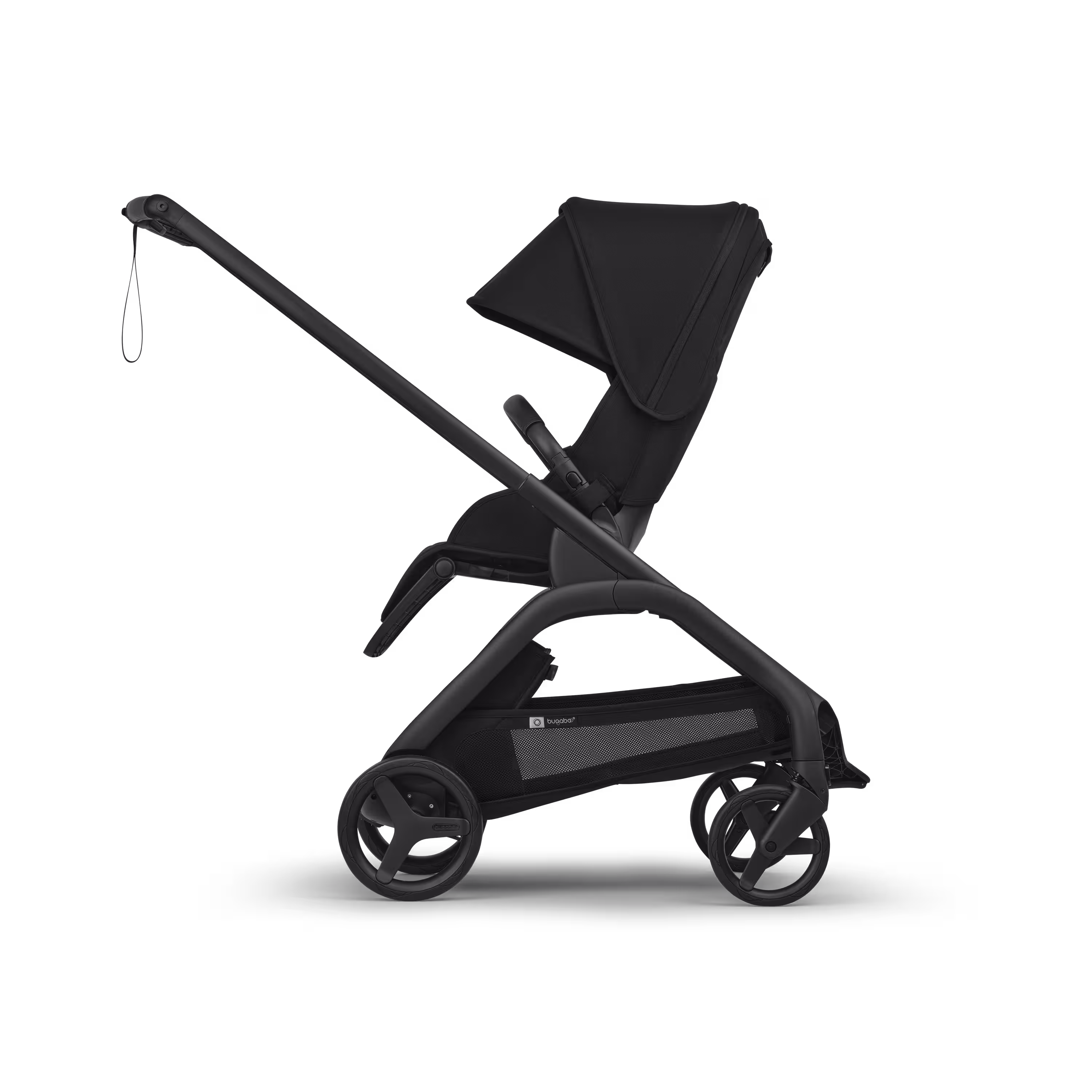 Bugaboo Dragonfly Plus seat stroller black base, desert taupe fabrics, misty white sun canopy - Main Modal Image Slide 2 of 10