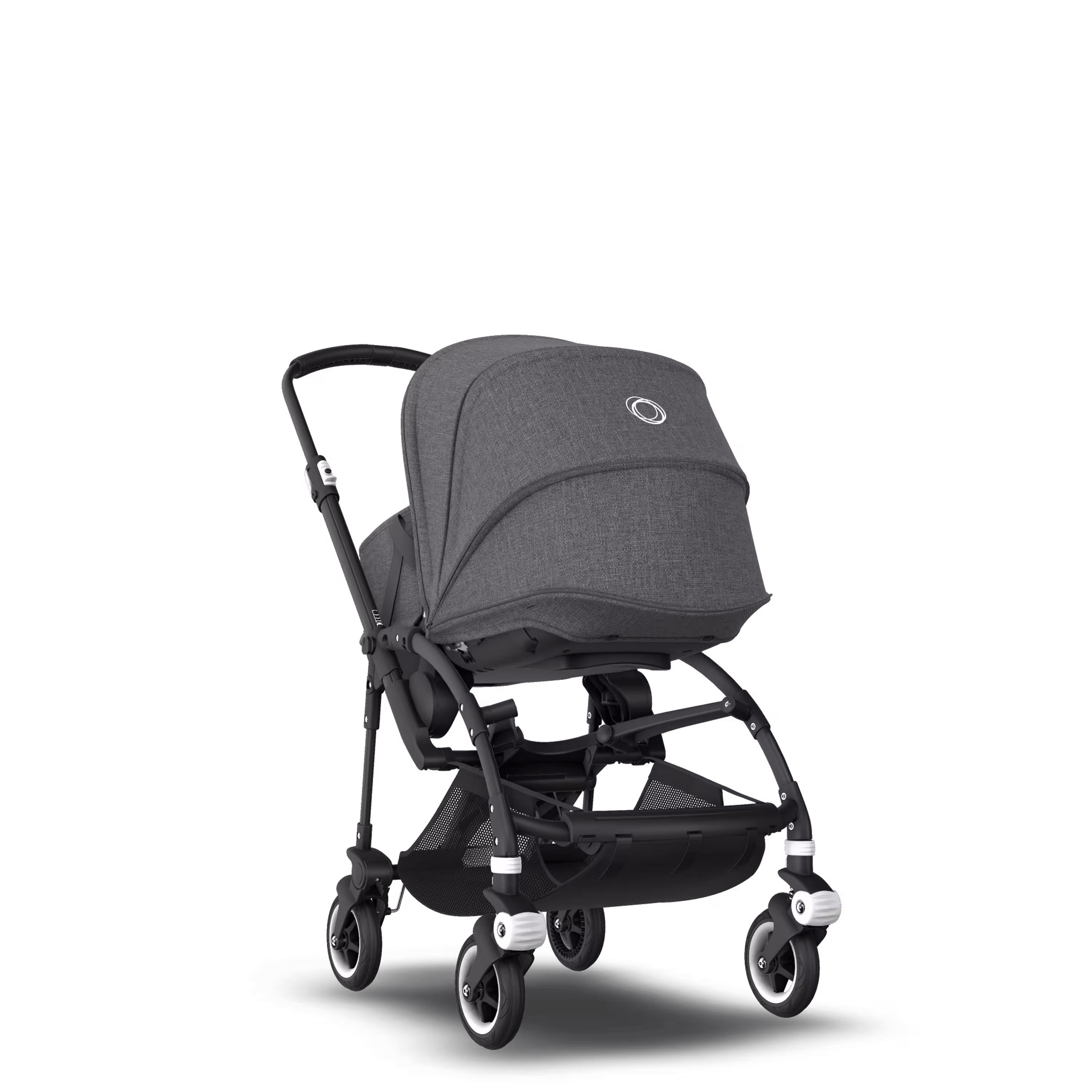 Bugaboo Bee 5 travel system grey melange sun canopy, grey melange fabrics, black base - Main Modal Image Slide 3 of 19