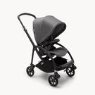 Bugaboo Bee 6 seat stroller grey mélange sun canopy, grey mélange fabrics, black base