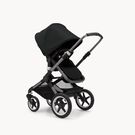 Bugaboo Fox 3 bassinet and seat stroller graphite base, midnight black fabrics, midnight black sun canopy