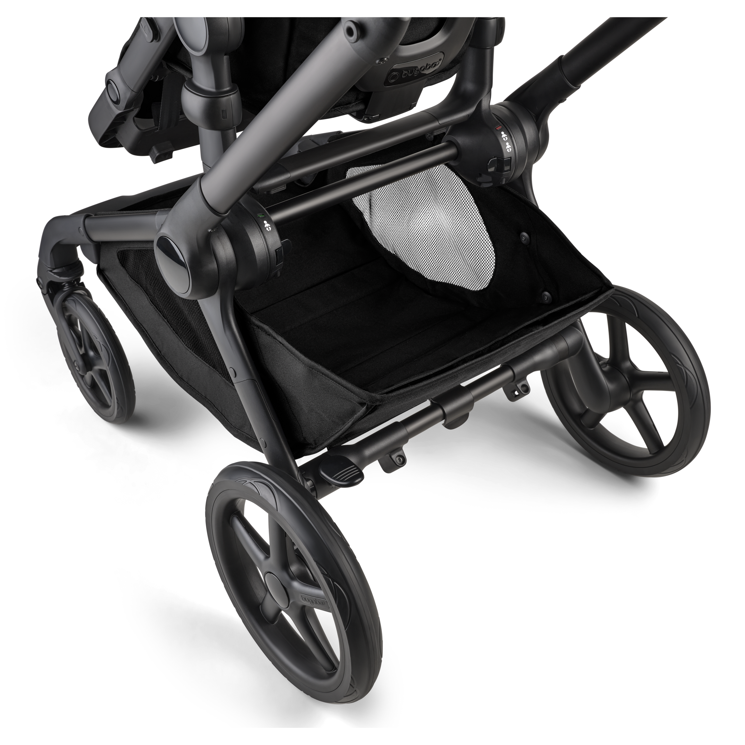 Bugaboo Kangaroo seat-only stroller black base, desert taupe fabrics, desert taupe sun canopy - Thumbnail Slide 5 of 11