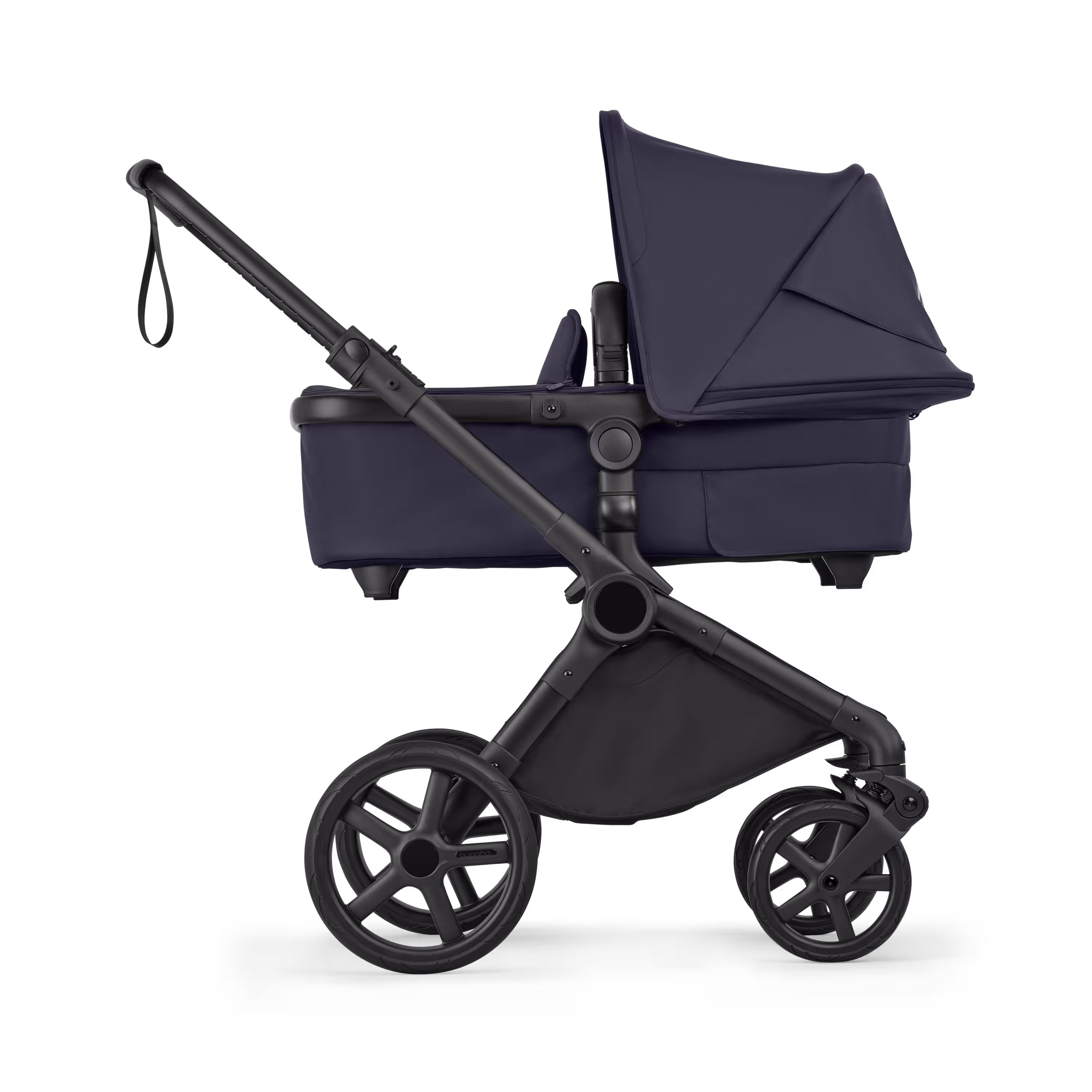 Bugaboo Cub 2-in-1 pram black base, deep indigo fabrics, deep indigo sun canopy - Main Modal Image Slide 2 van 11