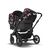 Bugaboo Donkey 5 Duo double stroller black base, midnight black fabrics, animal explorer pink/ red sun canopy - Thumbnail Slide 1 of 10