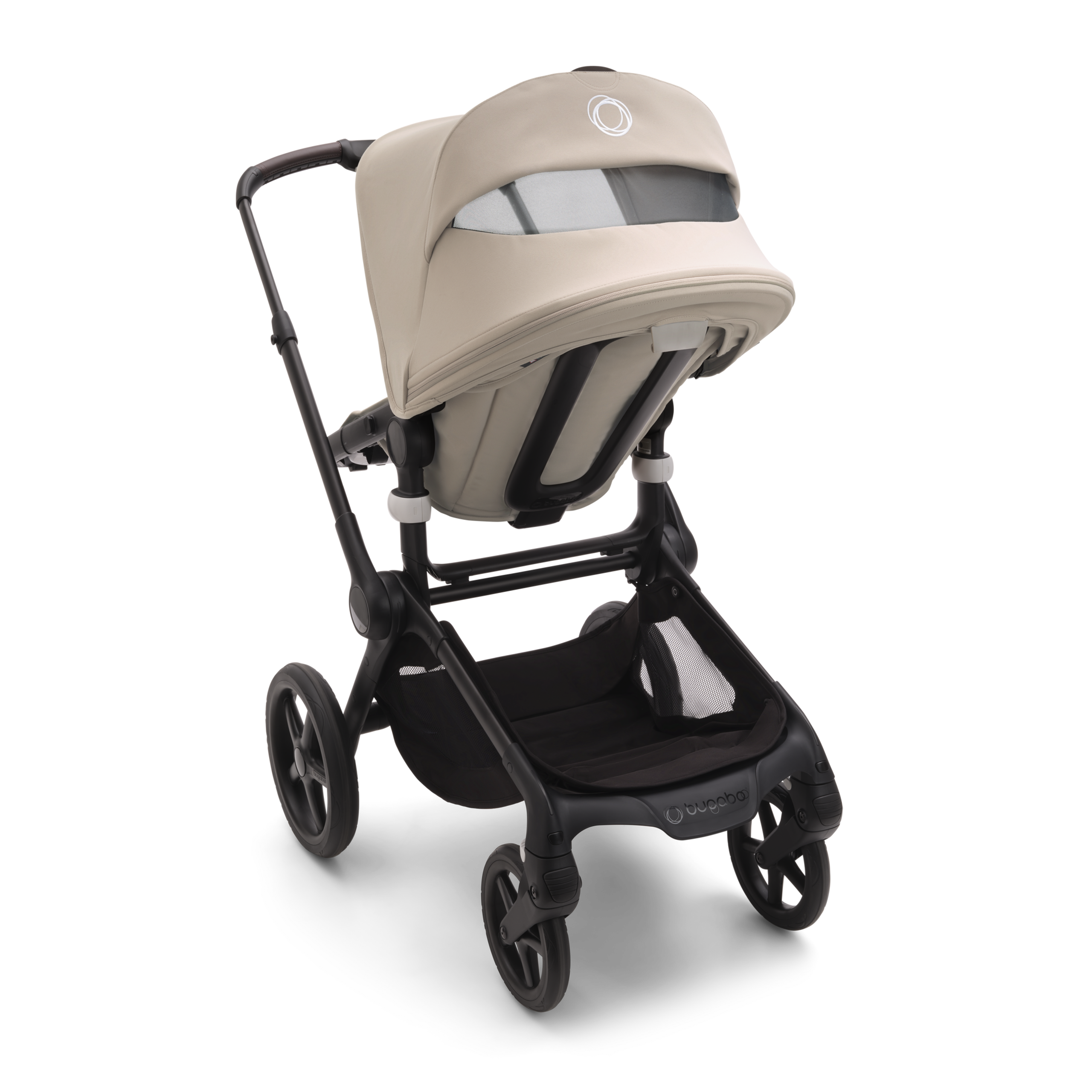 Bugaboo Fox 5 2-in-1 pram black base, desert taupe fabrics, desert taupe sun canopy - Thumbnail Slide 6 of 13