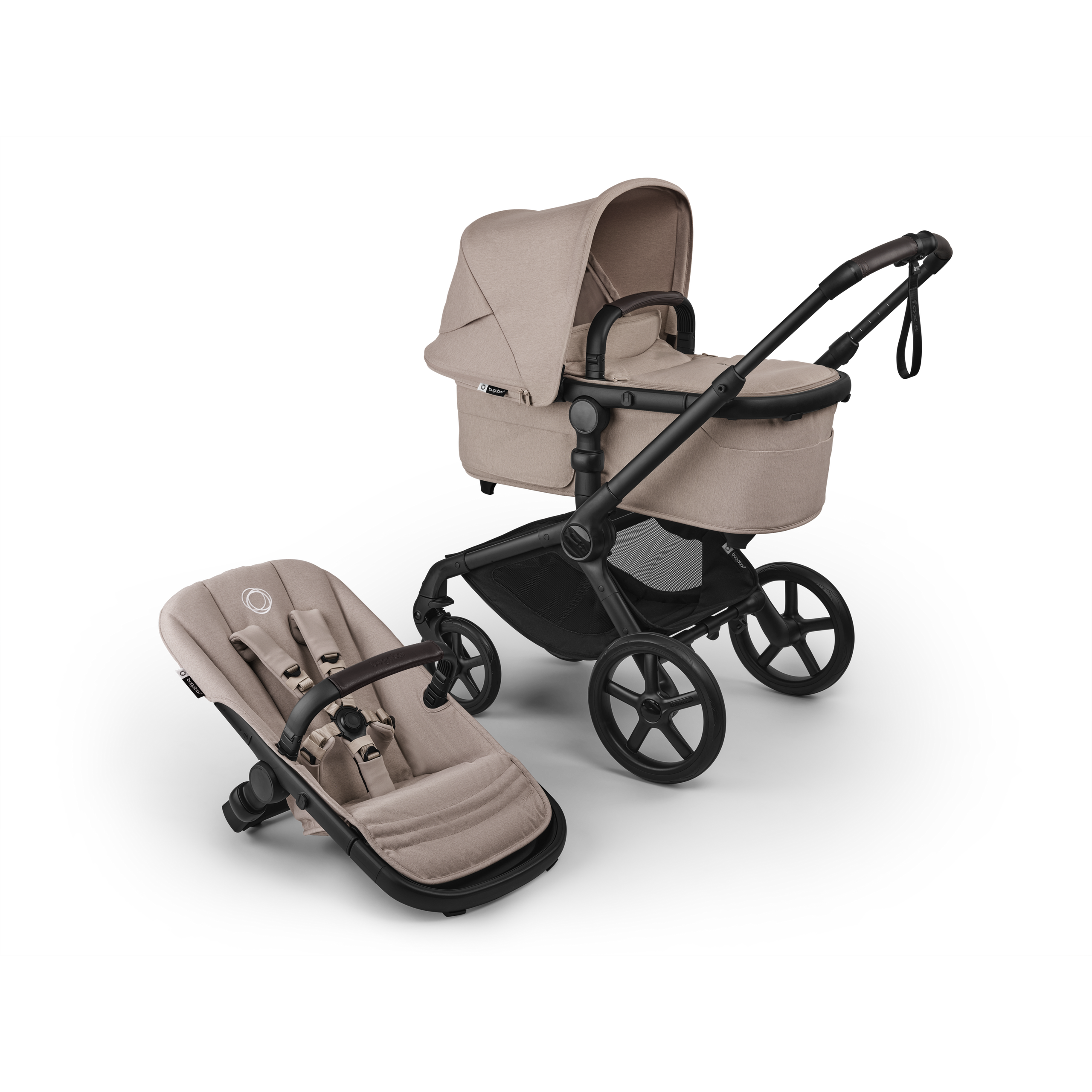 Refurbished Bugaboo Fox 5 Renew complete UK BLACK/DESERT TAUPE MELANGE-DESERT TAUPE MELANGE - Thumbnail Slide 1 of 11