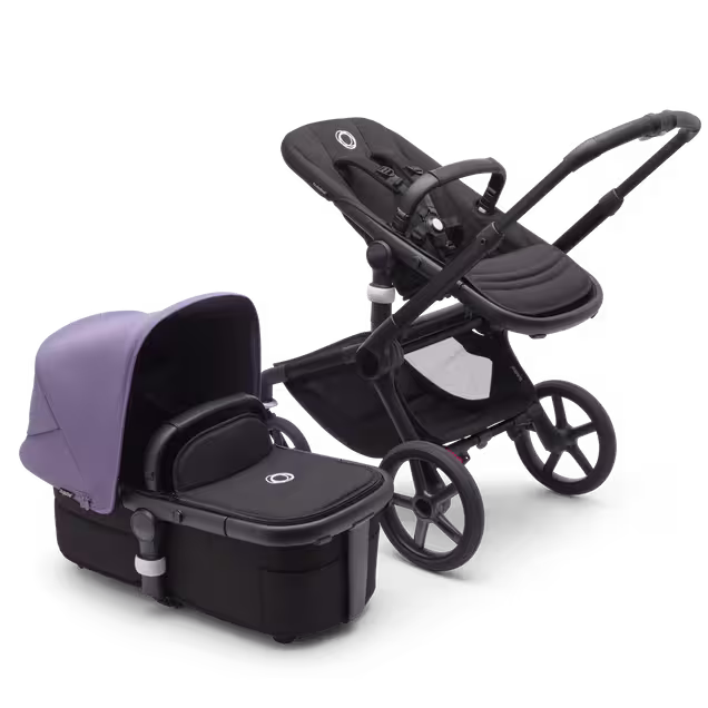 Refurbished Bugaboo Fox 5 complete US BLACK/MIDNIGHT BLACK-ASTRO PURPLE - Main Image Slide 2 of 2