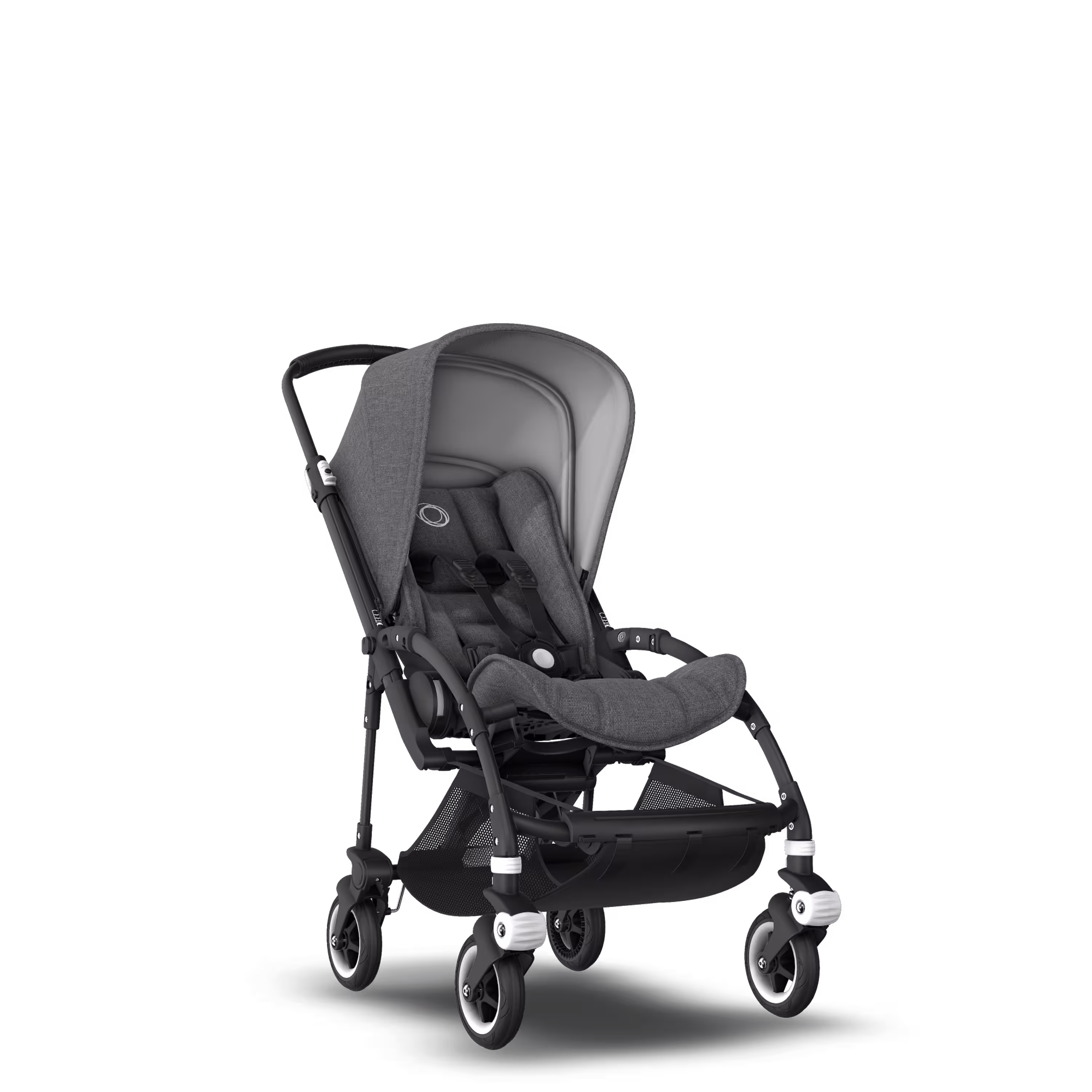 Bugaboo Bee 5 travel system grey melange sun canopy, grey melange fabrics, black base - Main Modal Image Slide 7 of 19