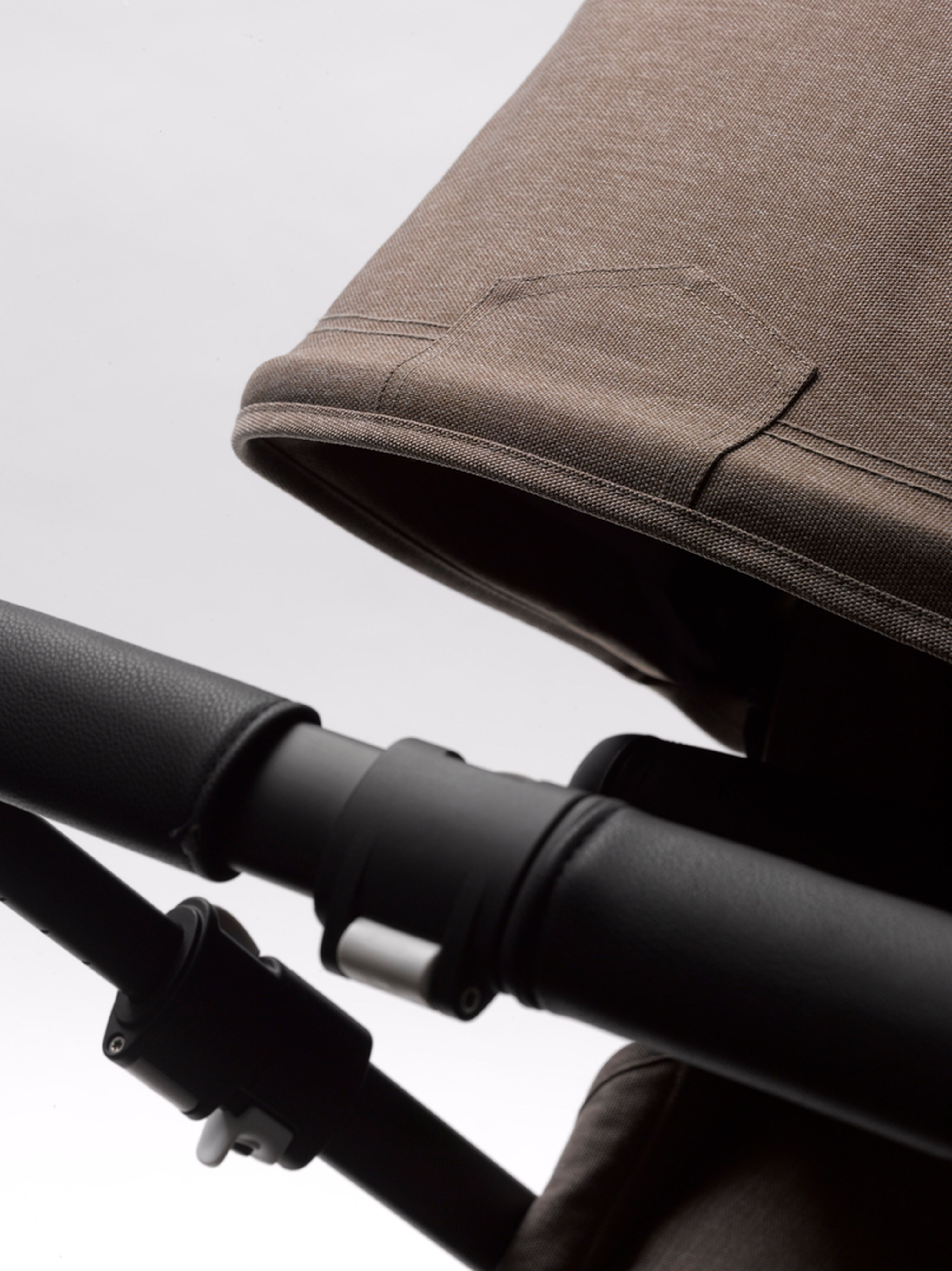 Bugaboo Donkey 3 Mono seat and carrycot pushchair mineral taupe melange sun canopy, mineral taupe melange fabrics, black base - Main Modal Image Slide 5 of 7