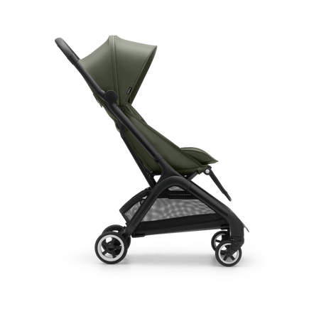 Bugaboo Butterfly seat stroller black base, forest green fabrics, forest green sun canopy - view 2