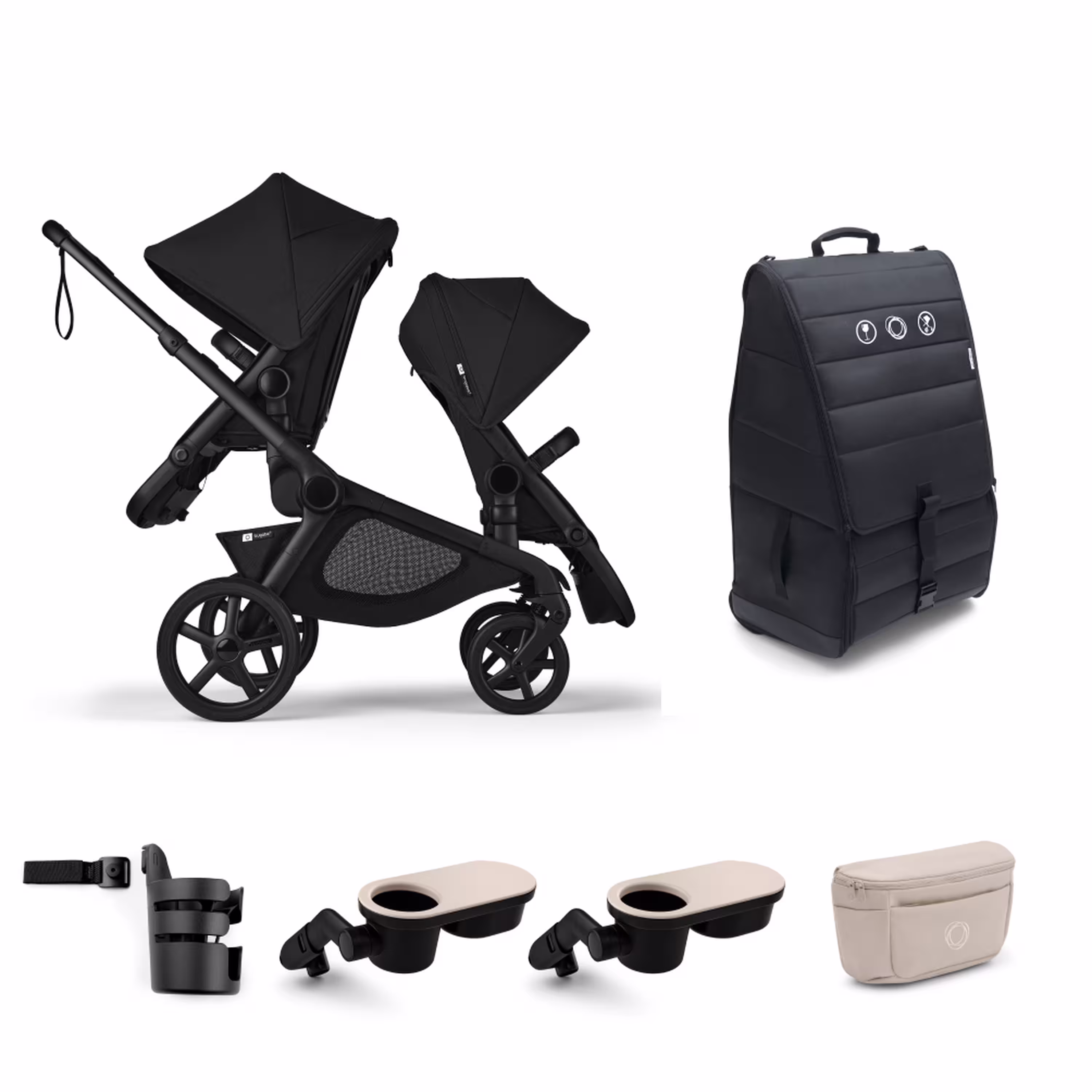 Bugaboo Kangaroo Double Seat Stroller Travel-ready Bundle - Main Modal Image Slide 1 of 6
