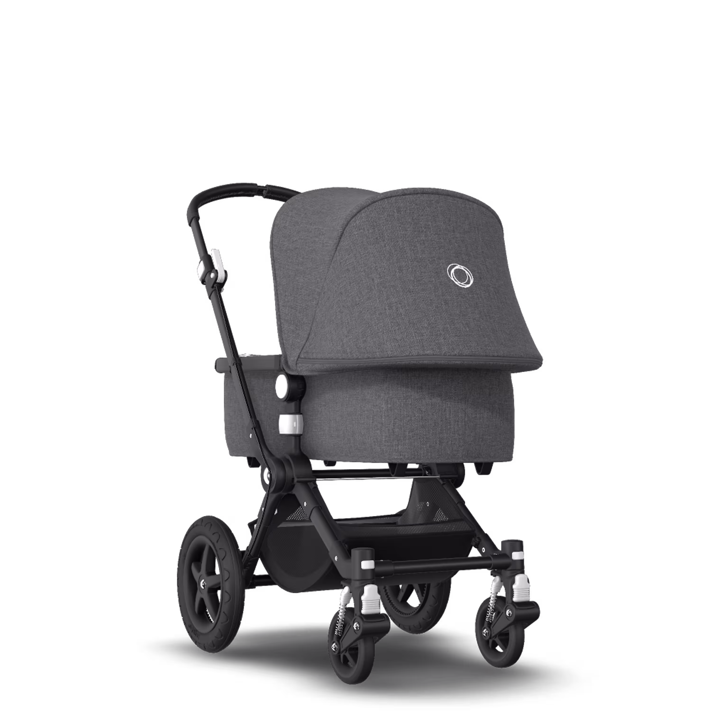 Bugaboo Cameleon 3 Plus seat and carrycot pushchair grey melange sun canopy, grey melange fabrics, black base - Main Modal Image Slide 1 of 8