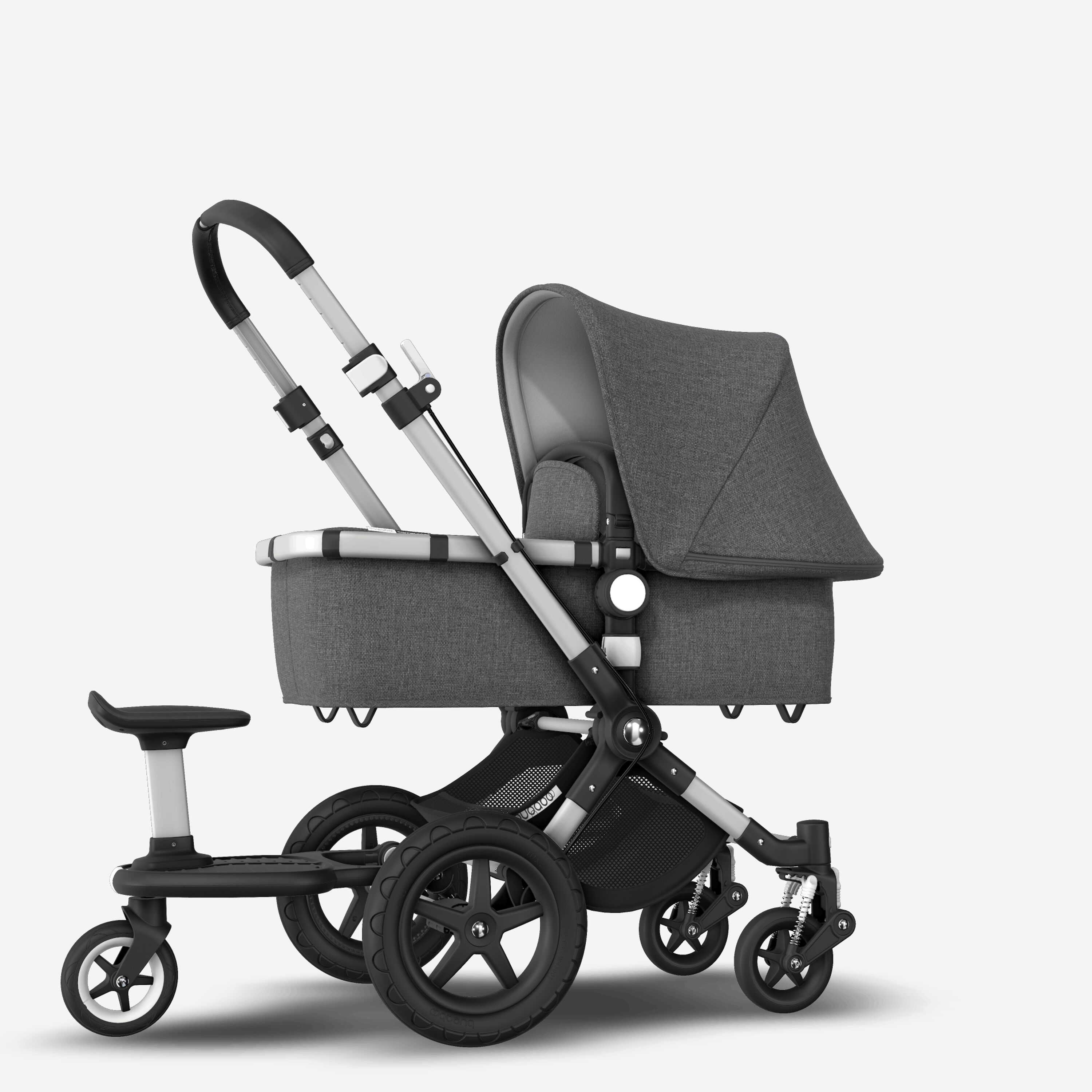 Bugaboo Cameleon 3 Plus sit and stand pushchair grey melange sun canopy, grey melange fabrics, aluminium base - Main Modal Image Slide 6 of 6