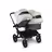 Bugaboo Donkey 5 Duo double stroller black base, grey mélange fabrics, misty white sun canopy - Thumbnail Slide 4 of 11