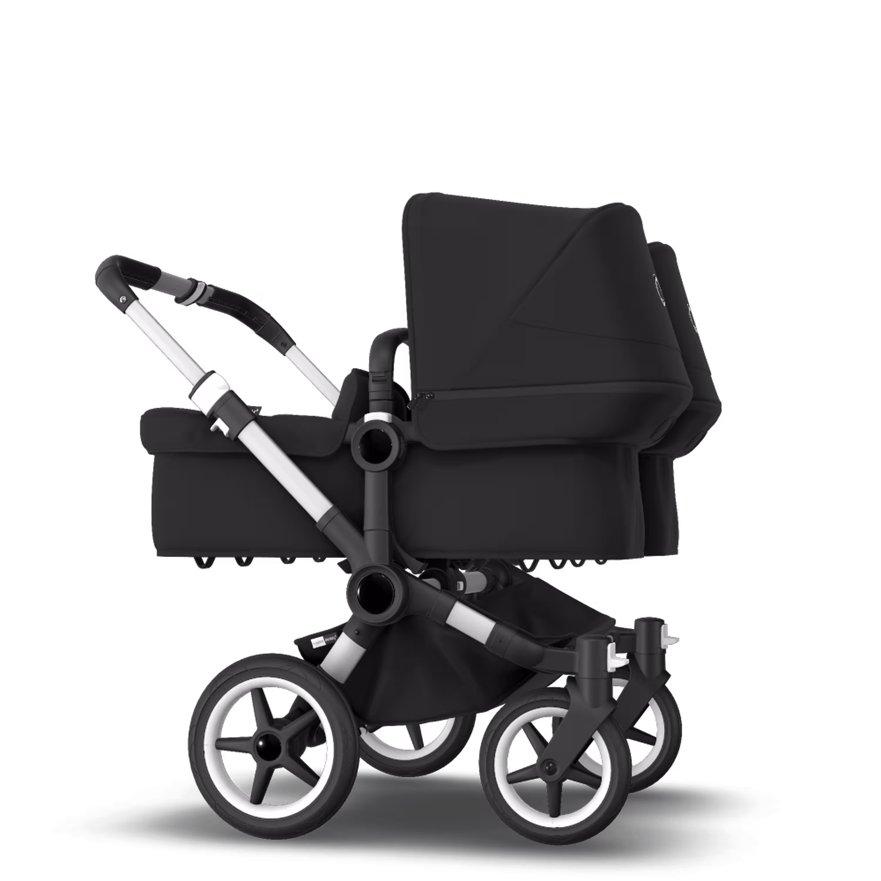Bugaboo Donkey 3 Twin travel system black sun canopy, black fabrics, aluminium base - Main Modal Image Slide 10 of 15