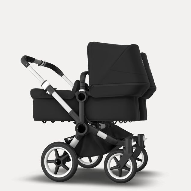 Bugaboo Donkey 3 Twin travel system black sun canopy, black fabrics, aluminium base - Main Image Slide 10 of 15