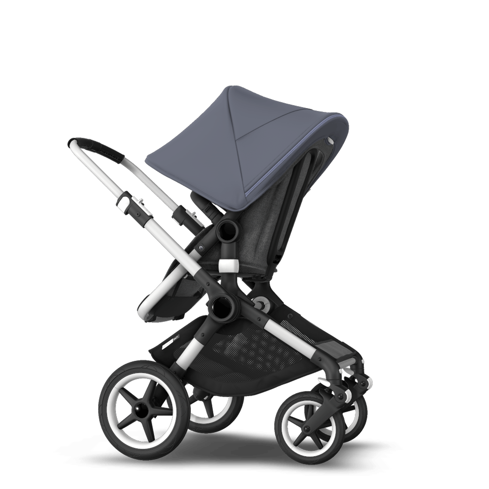 Poussette naissance et 2e âge Bugaboo Fox 2 steel blue sun canopy, grey