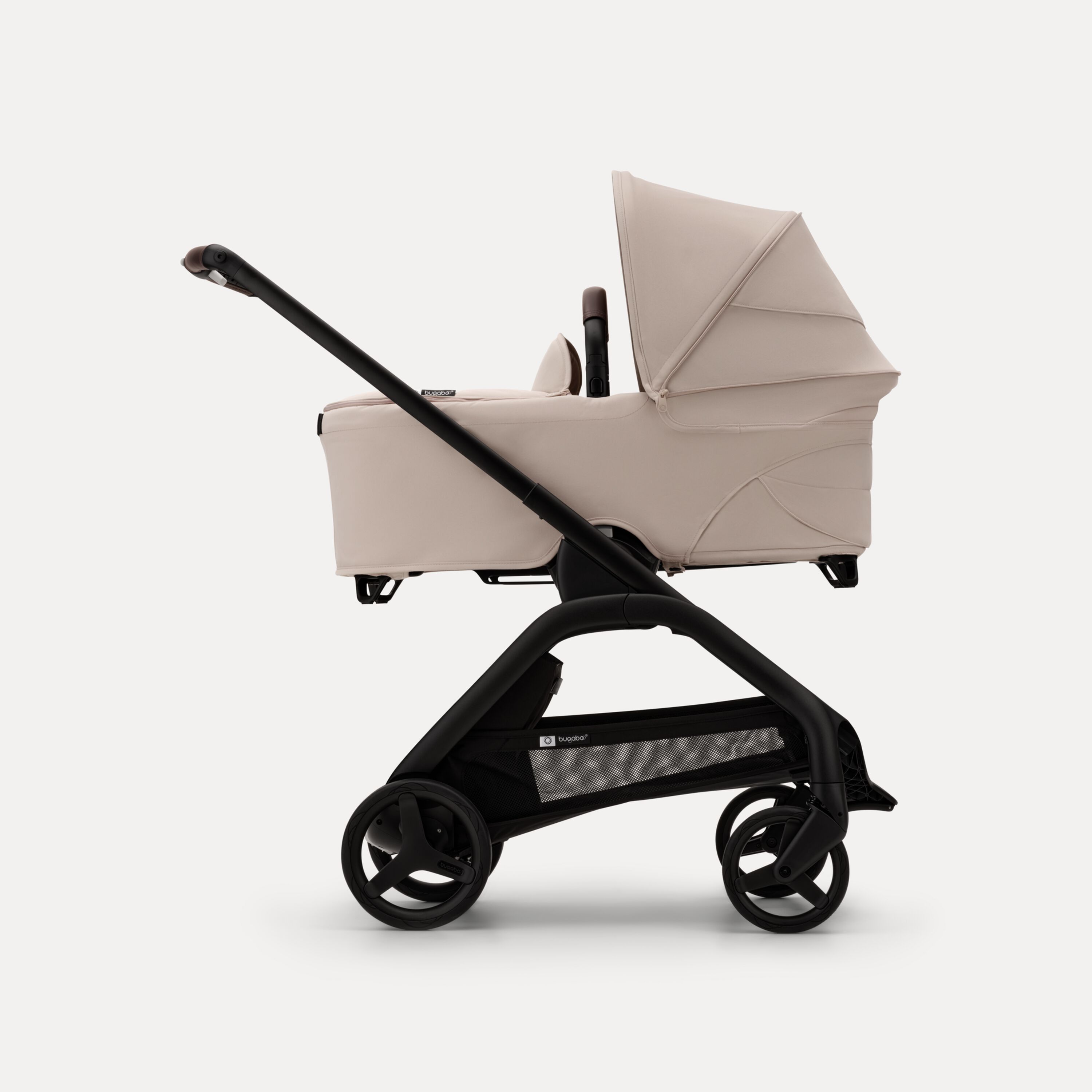 Bugaboo Dragonfly 2-in-1 stroller black base, desert taupe fabrics, desert taupe sun canopy - Main Modal Image Slide 3 of 16