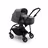 Bugaboo Bee 6 bassinet and seat stroller grey mélange sun canopy, grey mélange fabrics, black base - Thumbnail Slide 1 of 3