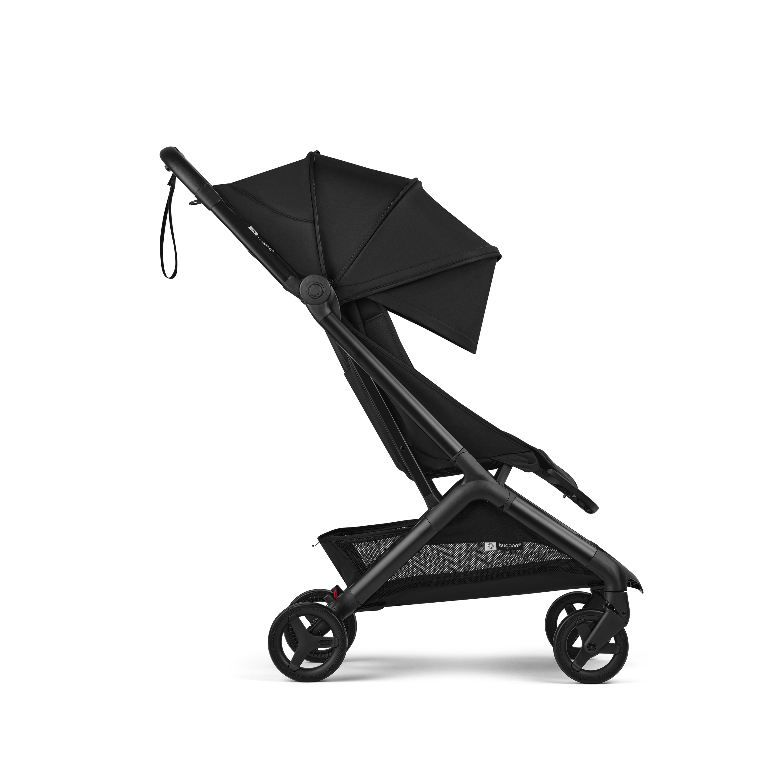Bugaboo Butterfly 2 Plus travel pram black base, deep indigo fabrics, deep indigo sun canopy - Thumbnail Slide 8 of 12