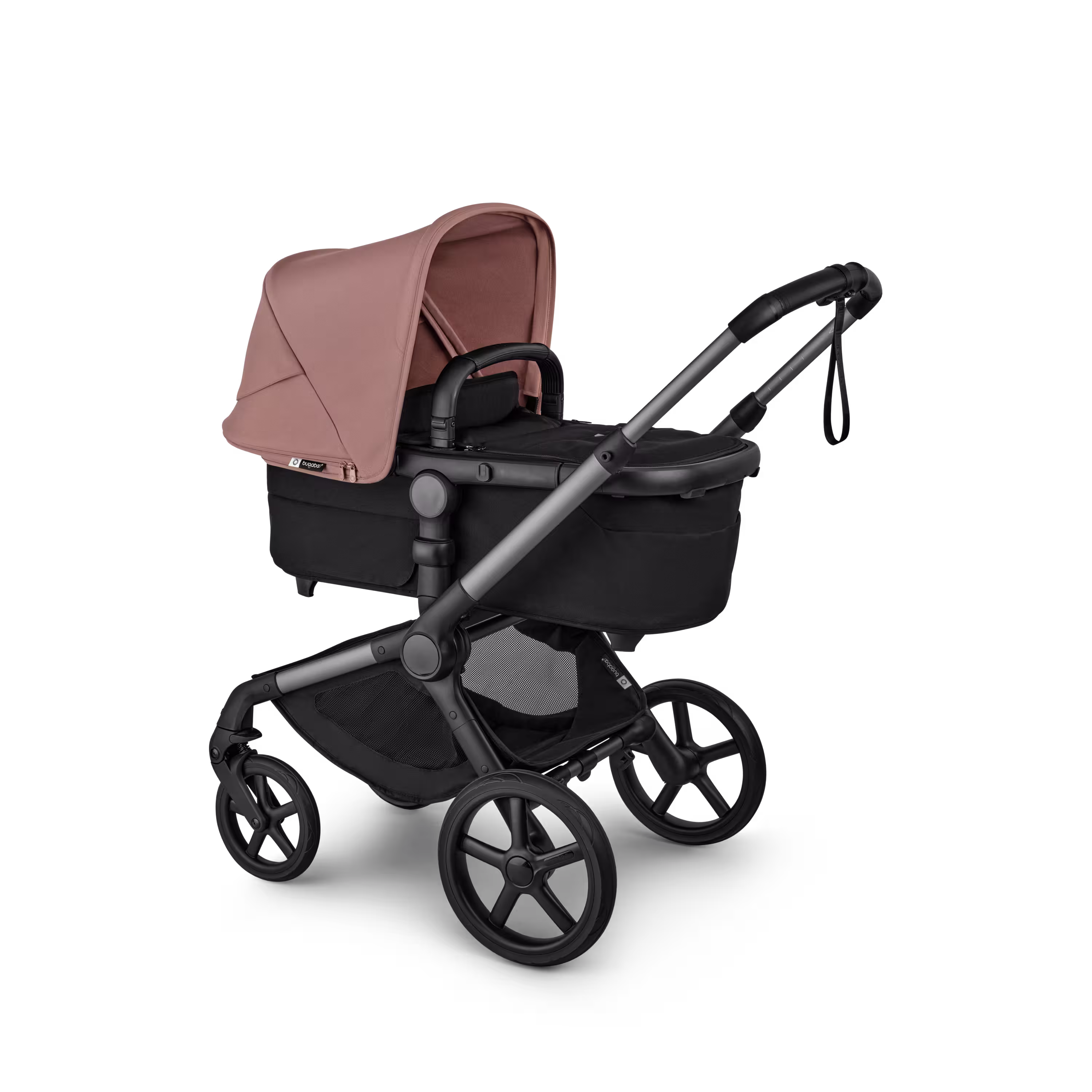 Bugaboo Fox 5 Renew 2-in-1 pushchair graphite base, heritage black fabrics, dusty pink sun canopy - Main Modal Image Slide 2 of 12